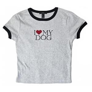 Forever 21 Women's 'I ❤️ MY DOG' T-shirt Size Large